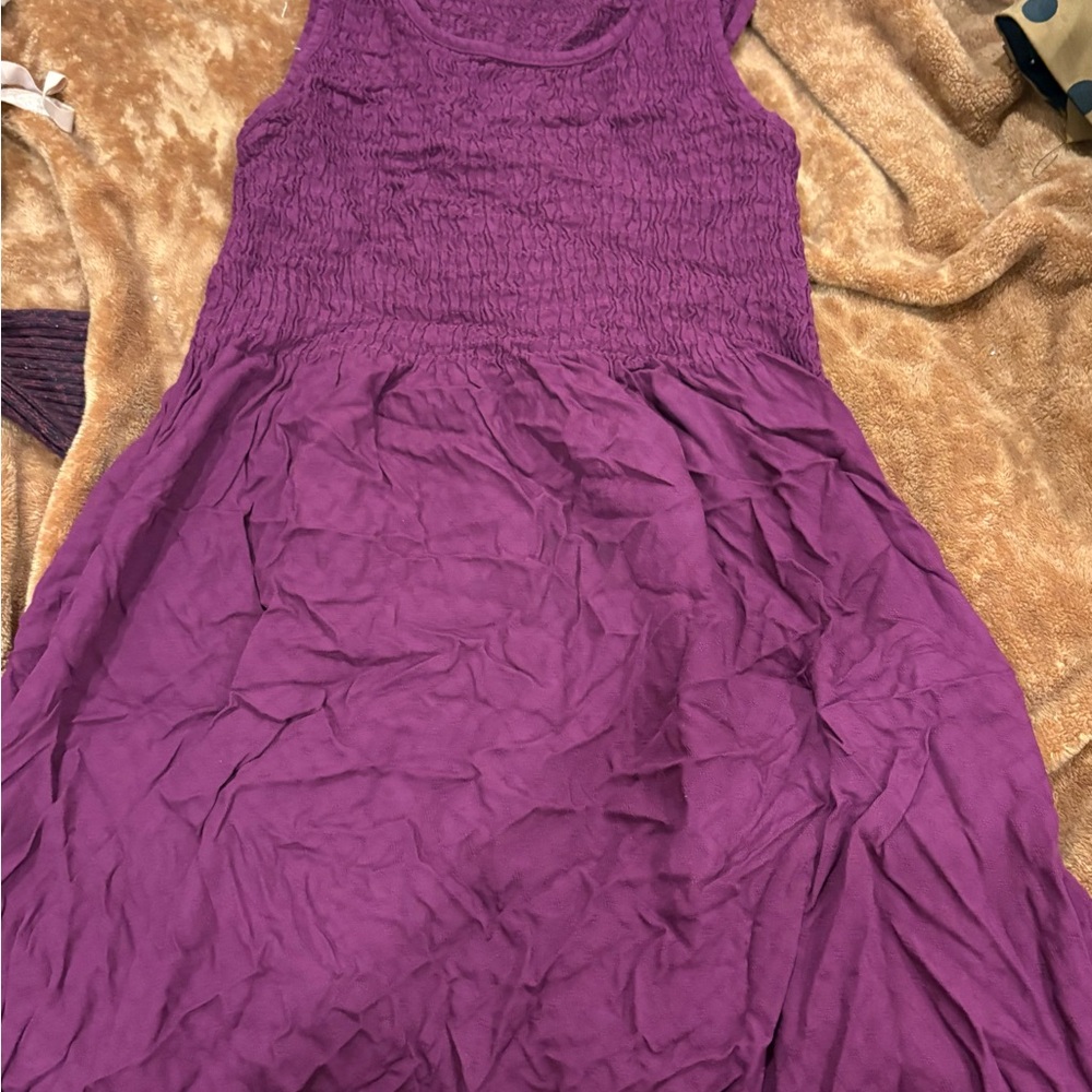 Maternity Purple Sleeveless Dress